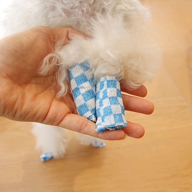 6pcs Mixed Colors Pet Vet Wrap Self Bandage, Non-woven Pet Elastic Bandages, Wrap Tape For Wrist, Ankle Sprains & Swelling