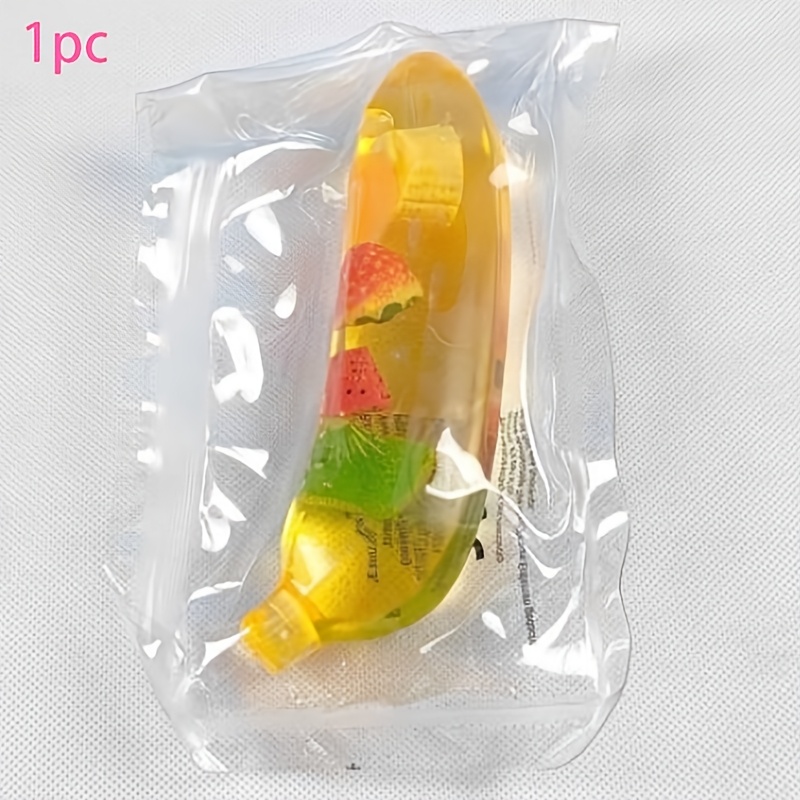 Image of Clear Banana Squeeze Toy With Fruit Inside, Cute Slow Rising Fidget Toy Gift (random Color) Halloween/thanksgiving Day/christmas Easter Gift