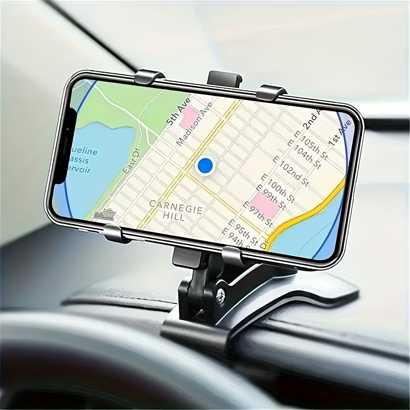 

Universal - Car Phone Holder, Abs Material, Multifunctional 360° Adjustable Spring Clip, Suitable For 3-7 Inch Devices