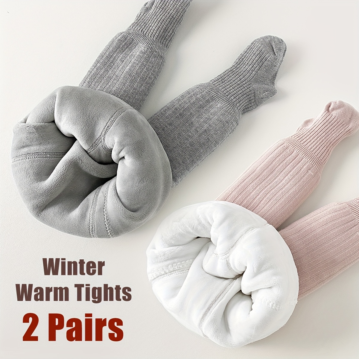 Image of Kids Leggings Toddler Baby Girls Tights, Thickened For Winter, Warm And Comfortable, Suitable For Outer Wear In Winter
