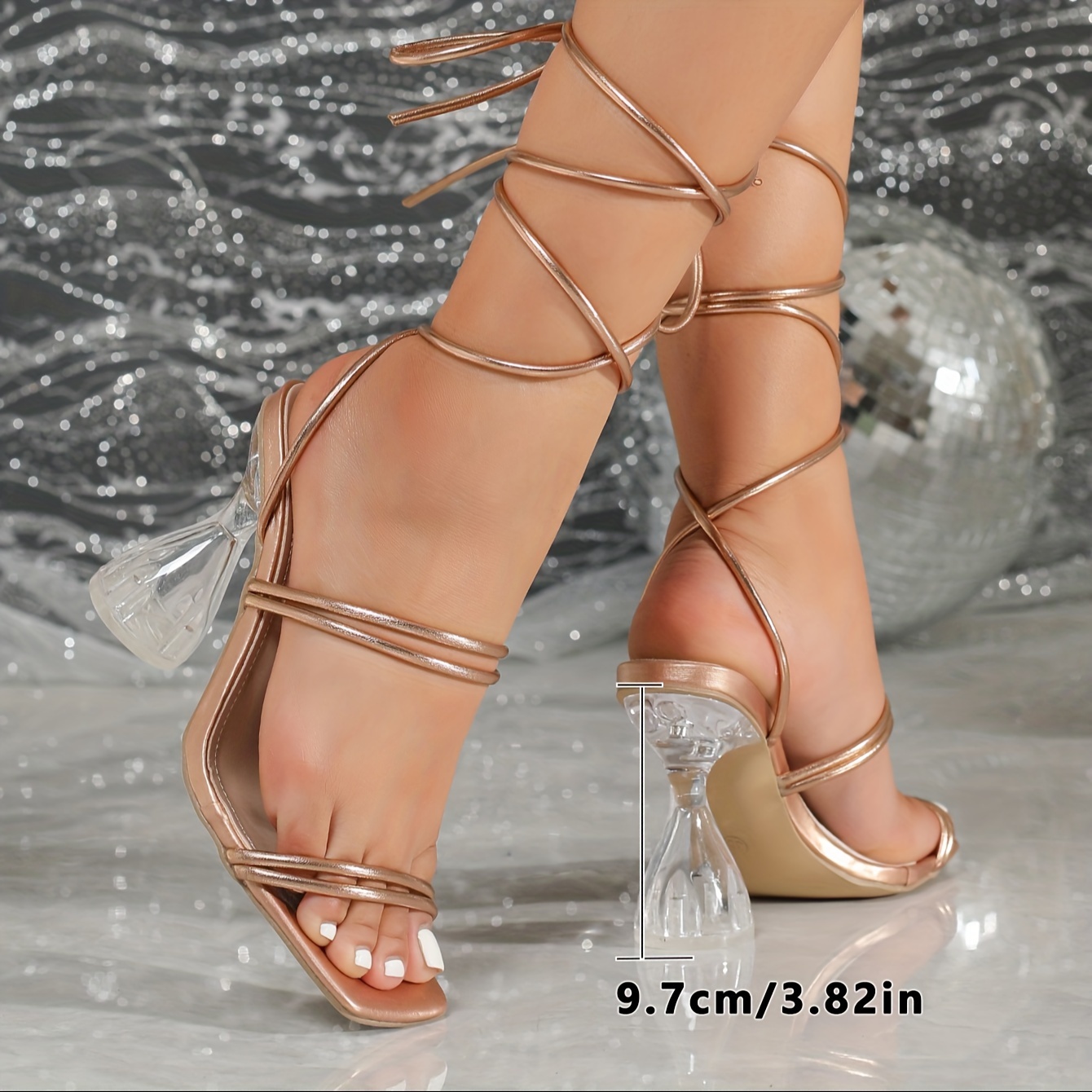 Elegant Women's Floral High-Heel Sandals