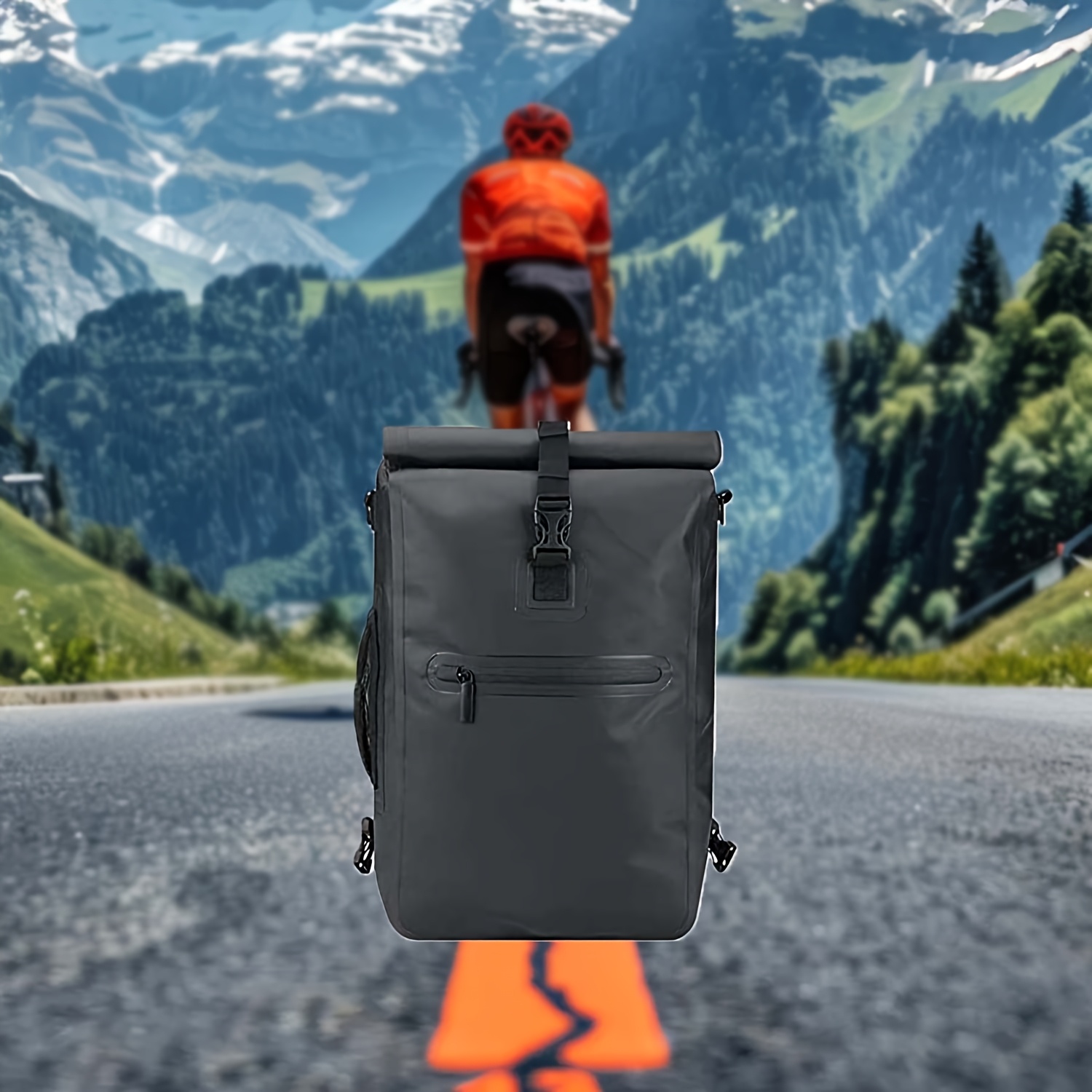 Rear Bicycle Bag, Hand-carry & Backpack Compatible, With Practical System, Compatible With Bicycle Racks, Design