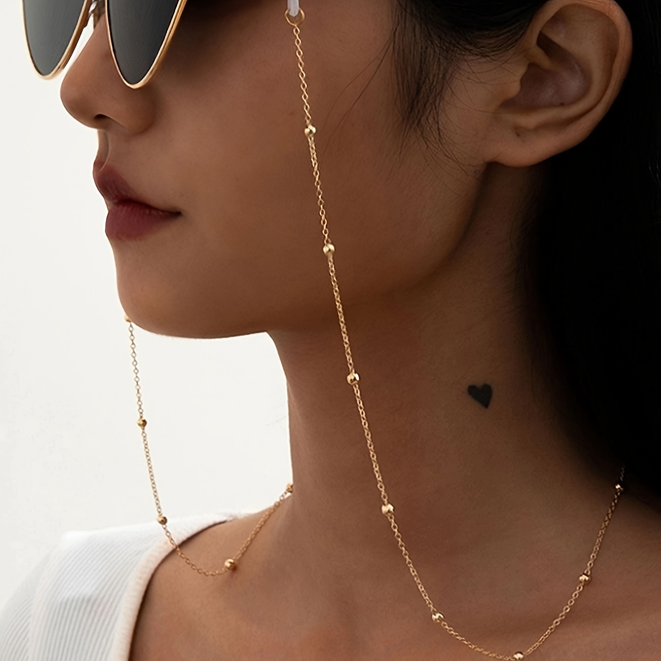 bead decor glasses chain   alloy eyeglasses retainer vintage face covering chain for women men valentines day gifts for mothers    