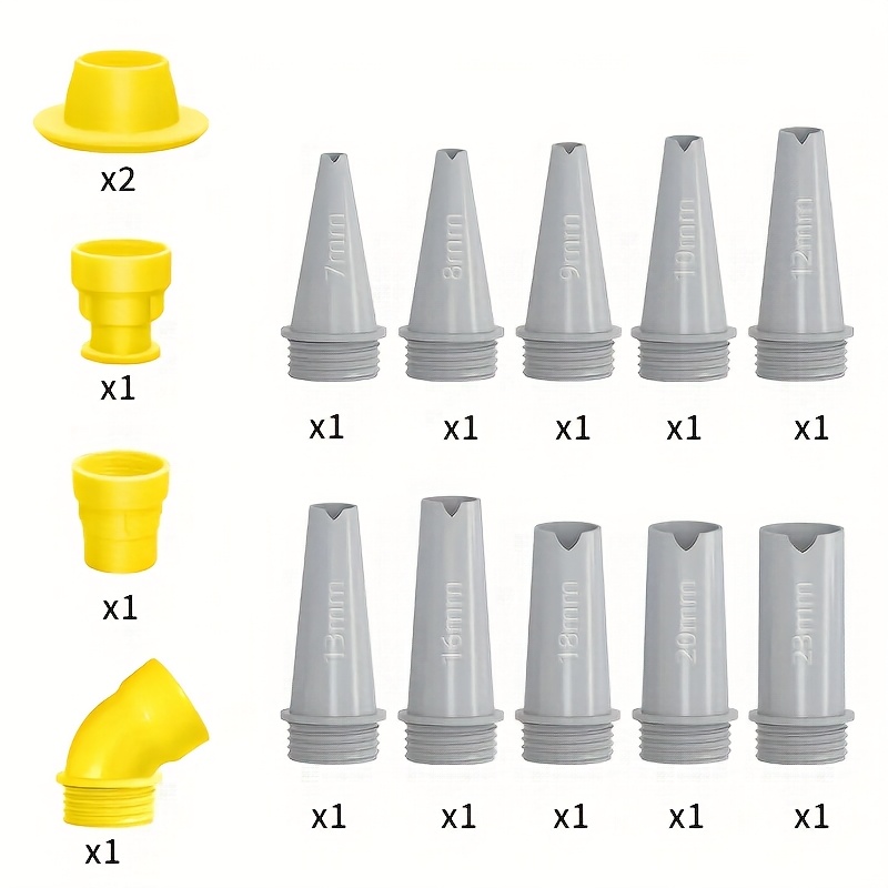 Image of 1 Set Prosilicone Caulking Gun Nozzles Set, Durable Plastic Sealant Dispensing Tips, Easy Clean Removable Nozzles For Caulking Gun, Compatible With Standard Caulking Guns, No Power Needed