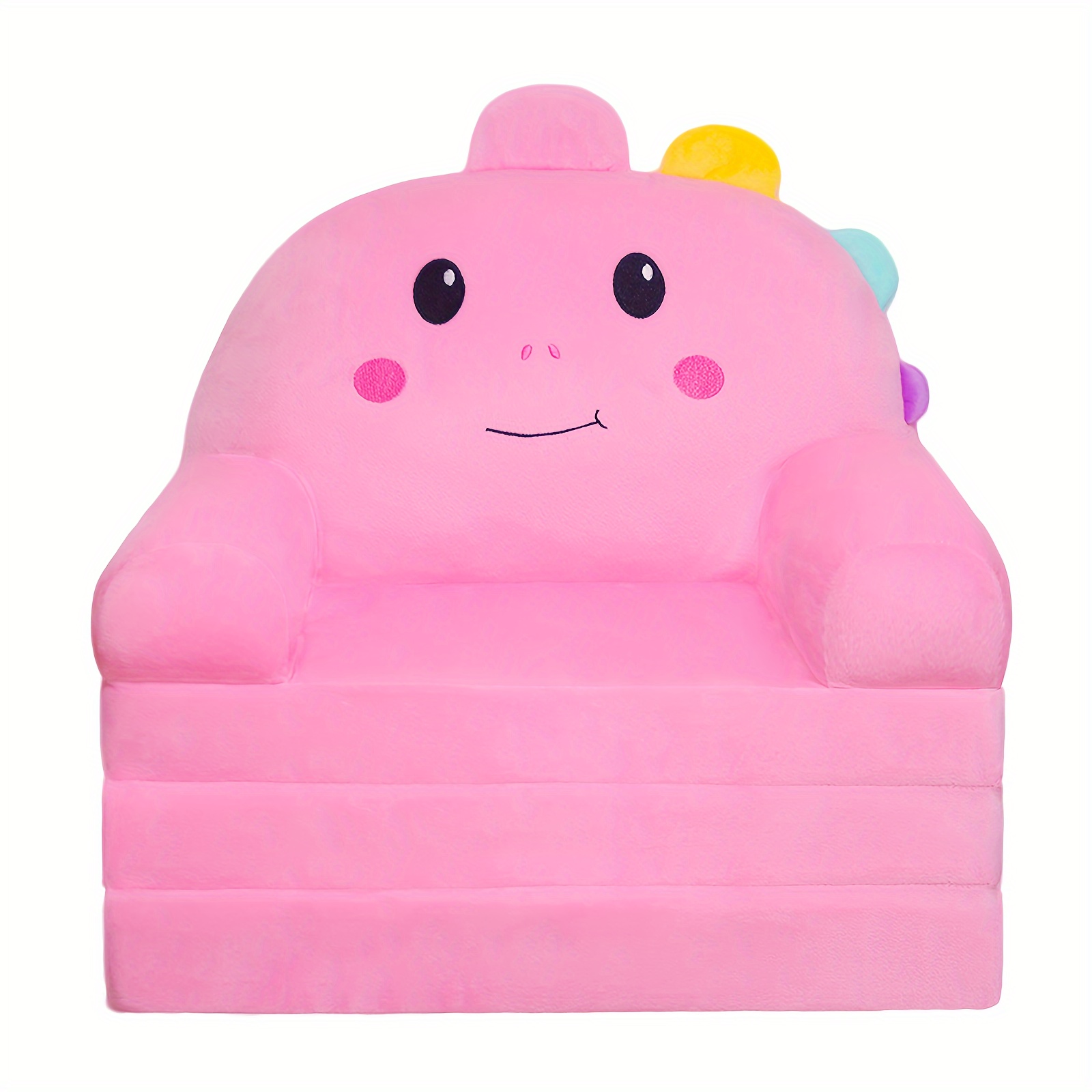 TEMU Foldable Couch, A Velvet 2-in-1 Convertible Sofa For Toddlers, Cozy Chair For Reading And Napping, Suitable For Boys And Girls