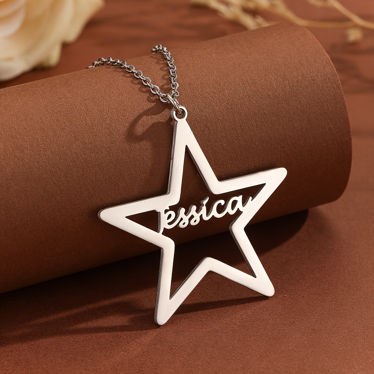 TEMU Collana con ciondolo personalizzato con design a , realizzata in acciaio inossidabile 304, adatta sia per che per donne, perfetta come regalo