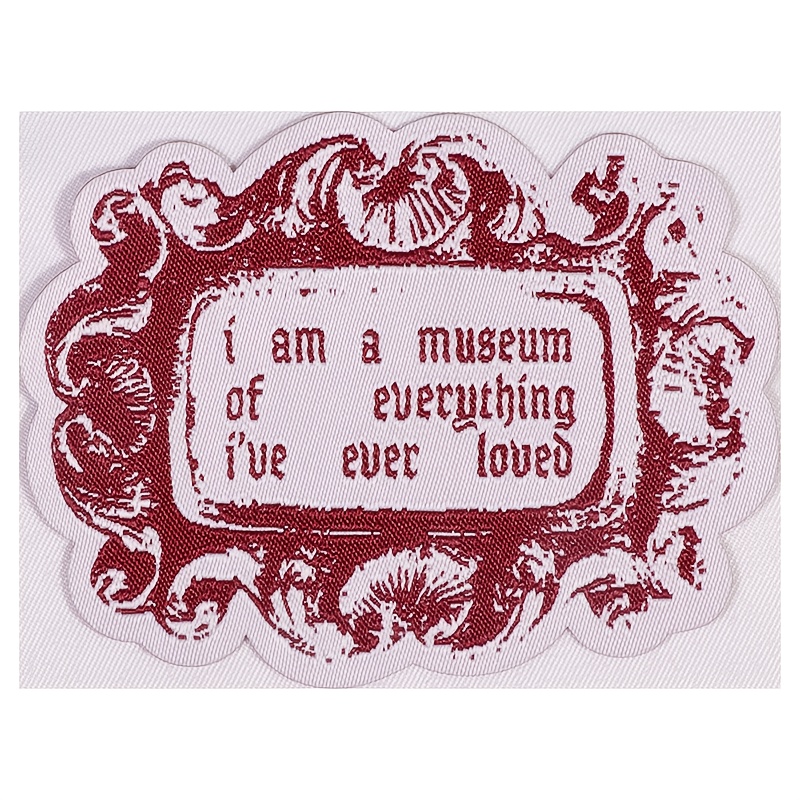 Single-pack Two-color Museum Everything Hot Melt Adhesive Fabric Patches, Art Lover Patches, Decoration Accessories