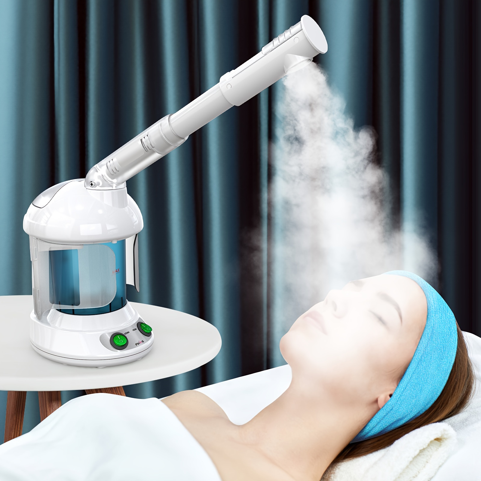 

Facial Steamer, Fulog Nano Ionic Face Steamer For Facial Deep Cleaning Home Facial Spa, Portable Facial Steamer With 360° Rotatable Arm And Steel , Personal Care Use At Home Or Salon