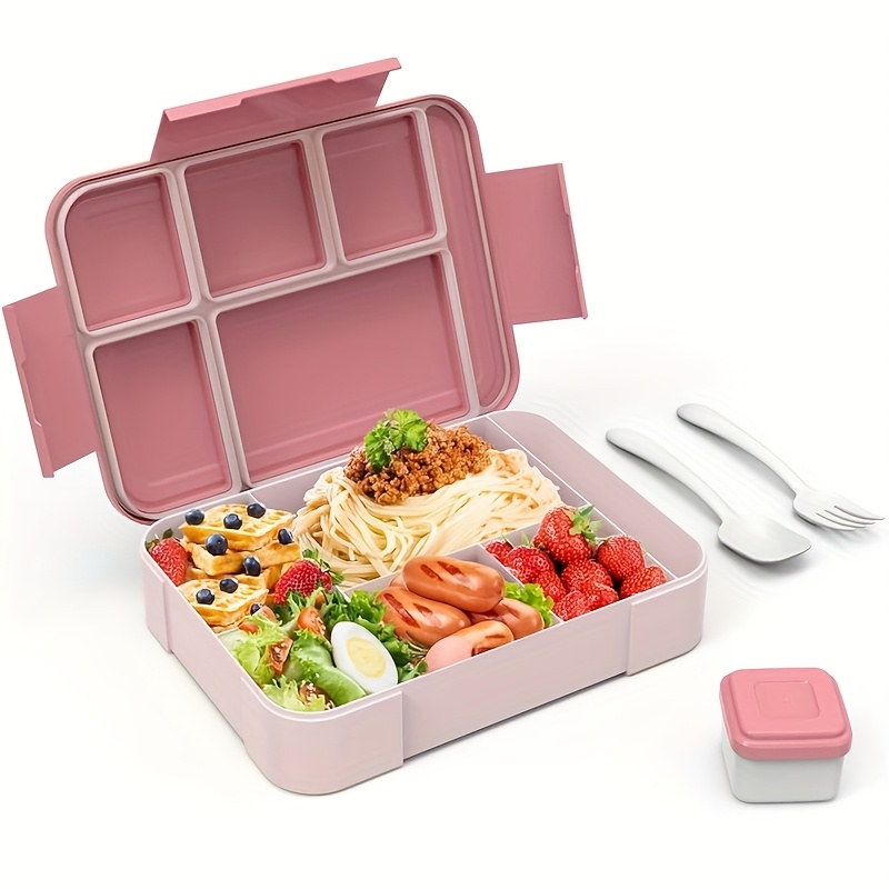 Microwave-safe Lunch Box, Refrigerator-friendly Fresh-keeping Fruit Container, Multi-compartment Snack Box With Dividers And Airtight Seal