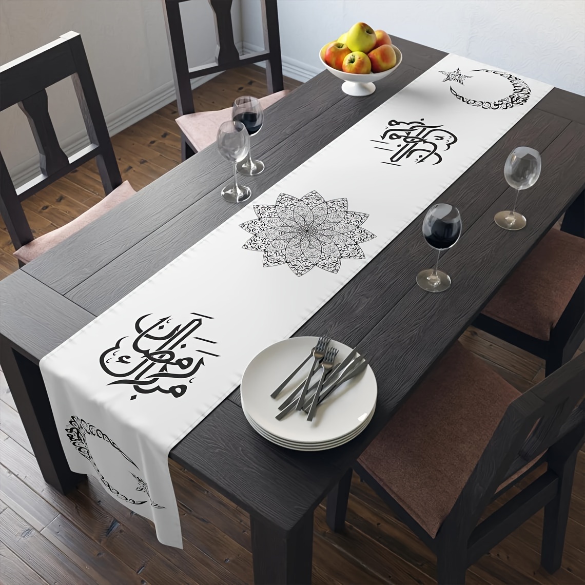 3 piezas de decoración de mesa de Ramadán, 2024 Eid Mubarak acrílico, luna,  estrella, castillo, fiesta, decoración islámica para Ramadán