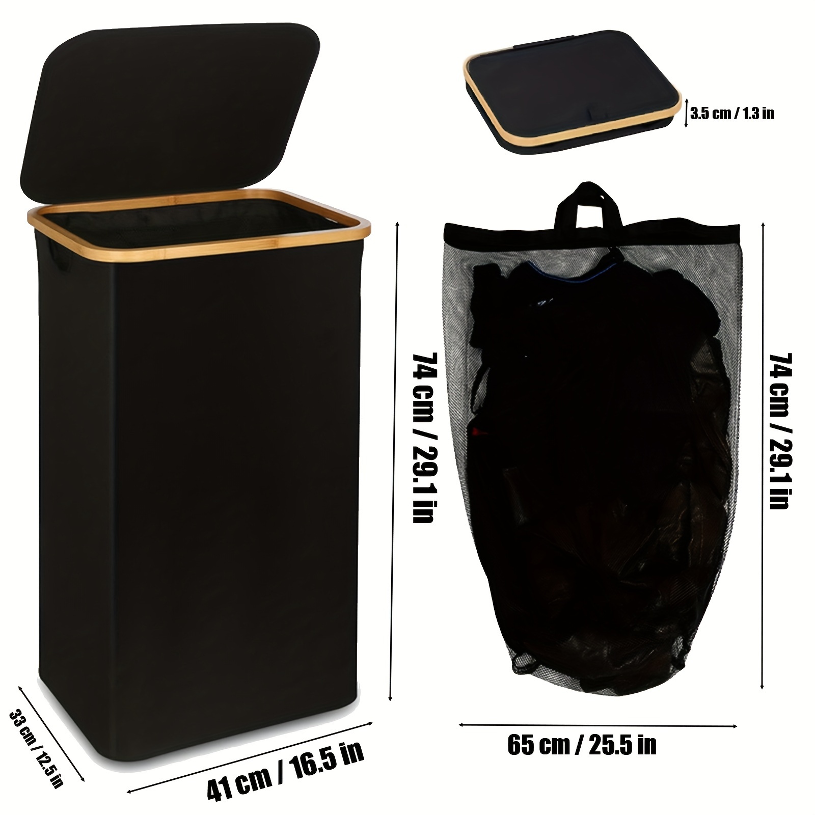 TEMU Laundry Lid, 29 Gallon (110 ) Laundry , Collapsible Laundry For Bedroom, Bathroom, Dorm, Laundry - , Laundry Hampers