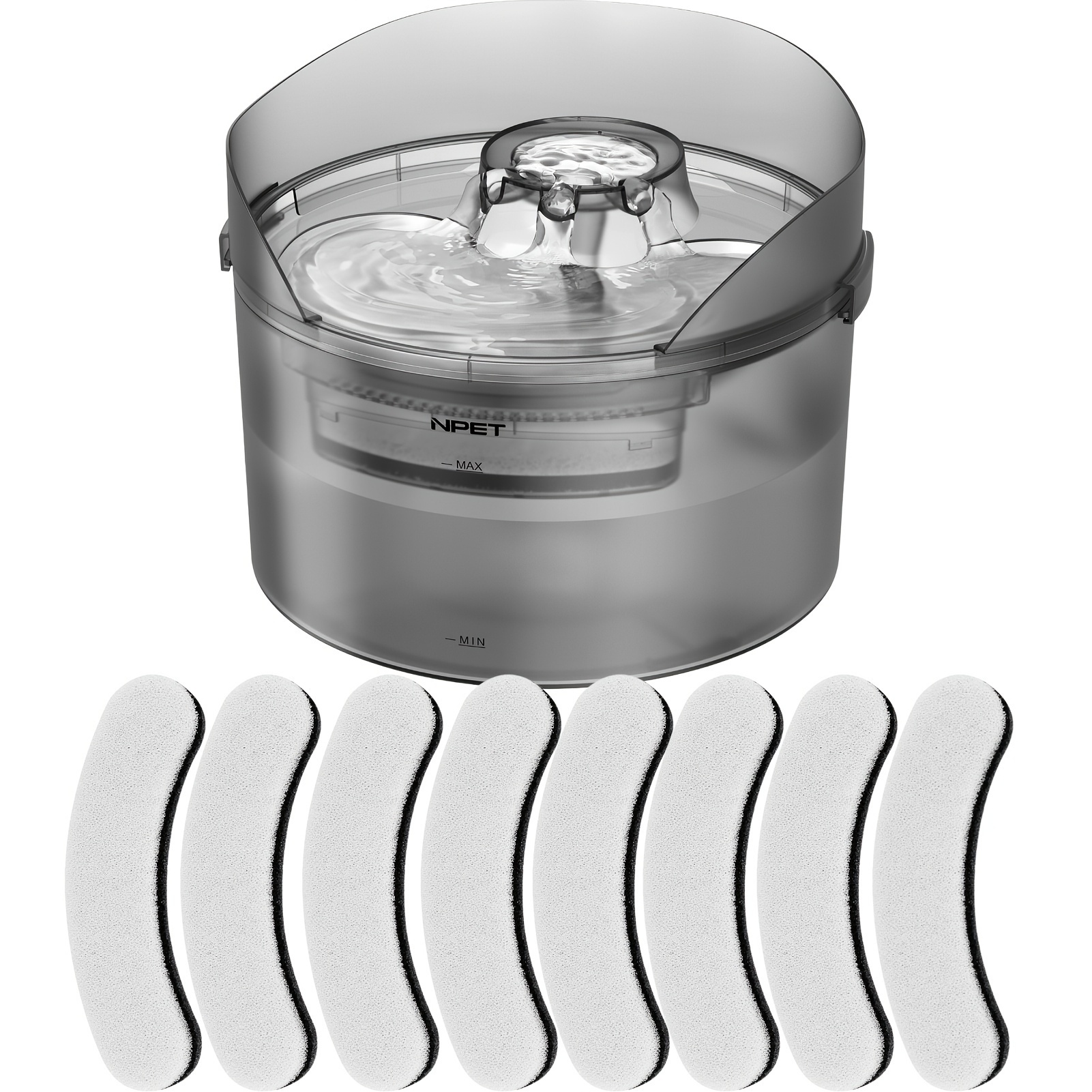 TEMU Npet Large Pet Water Fountain For Large Dogs, 2 Gallon/270oz/8l Automatic Dog Water Fountain Quiet For Pet Drinking Indoor, Without Battery
