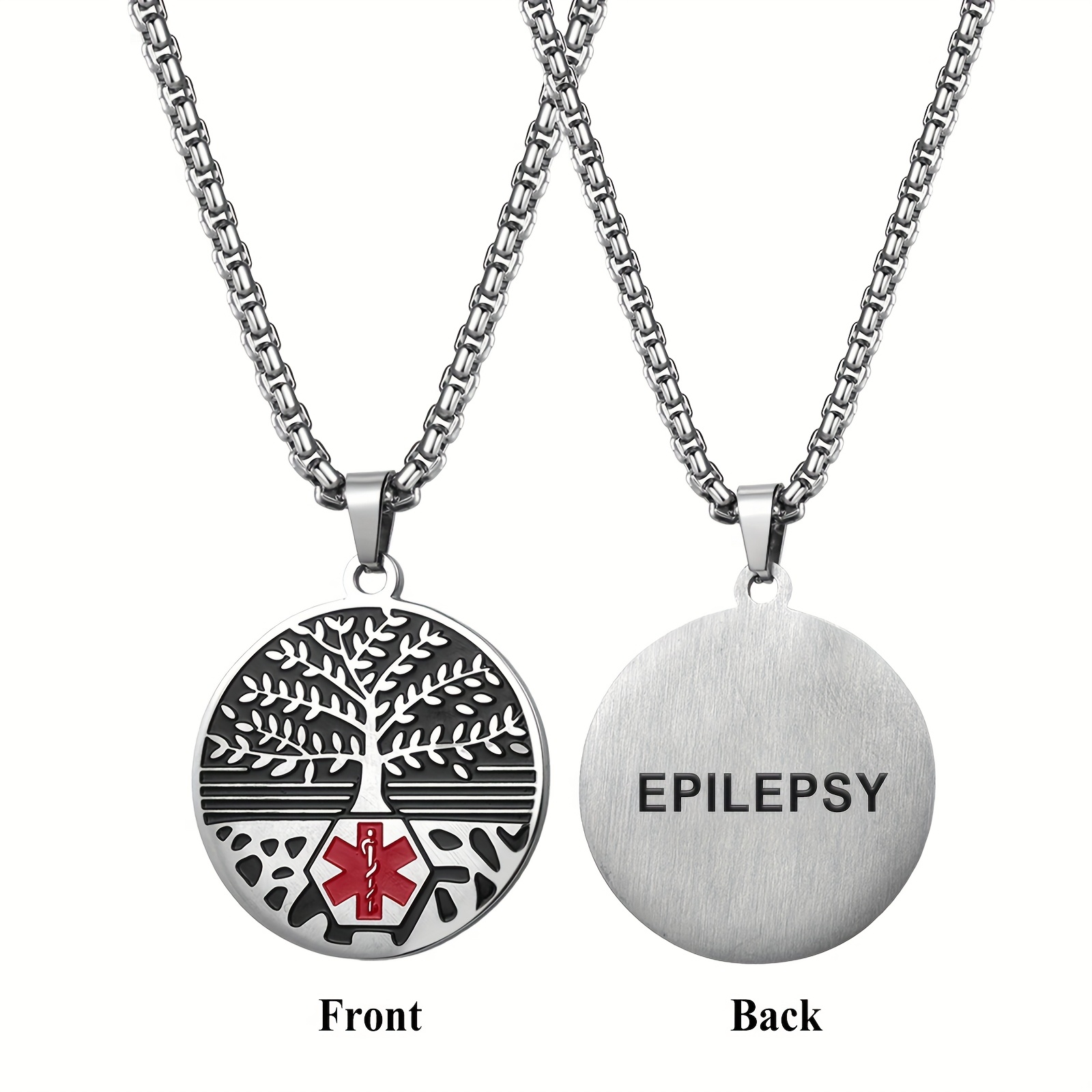 Image of Tree Of Life Stainless Steel Pendant Necklace - Symbol Cross & Hebrew Lettering-like Blood Design (no Coating) - Unisex Blood Charm For - Daily Wear, Durable Jewish Heritage Inspired