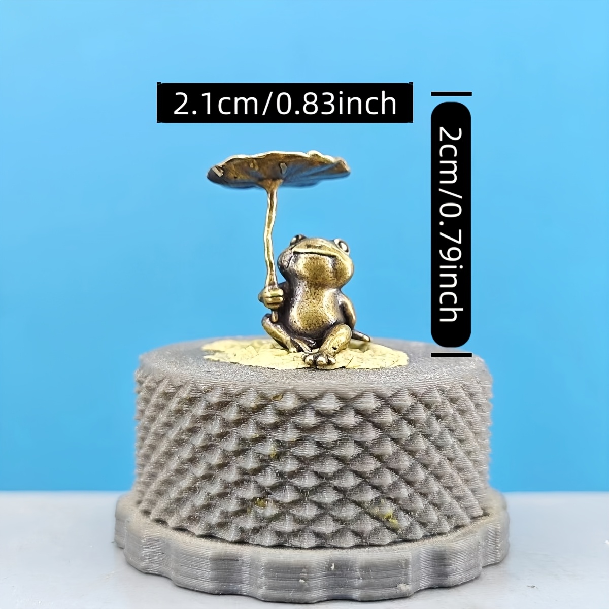 TEMU Brass Creative Simulated Cute Frog Small Ornament Flower Pot Aquarium Garden Micro Landscape Decoration Submersible, Cute Frog Miniature Statue