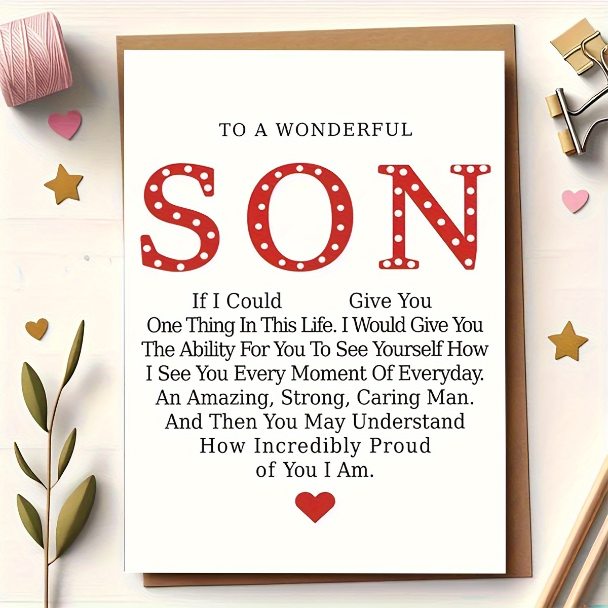 

Son - Mom & Dad, For Adult On Any , - , 6.29" X 4.33", Includes &