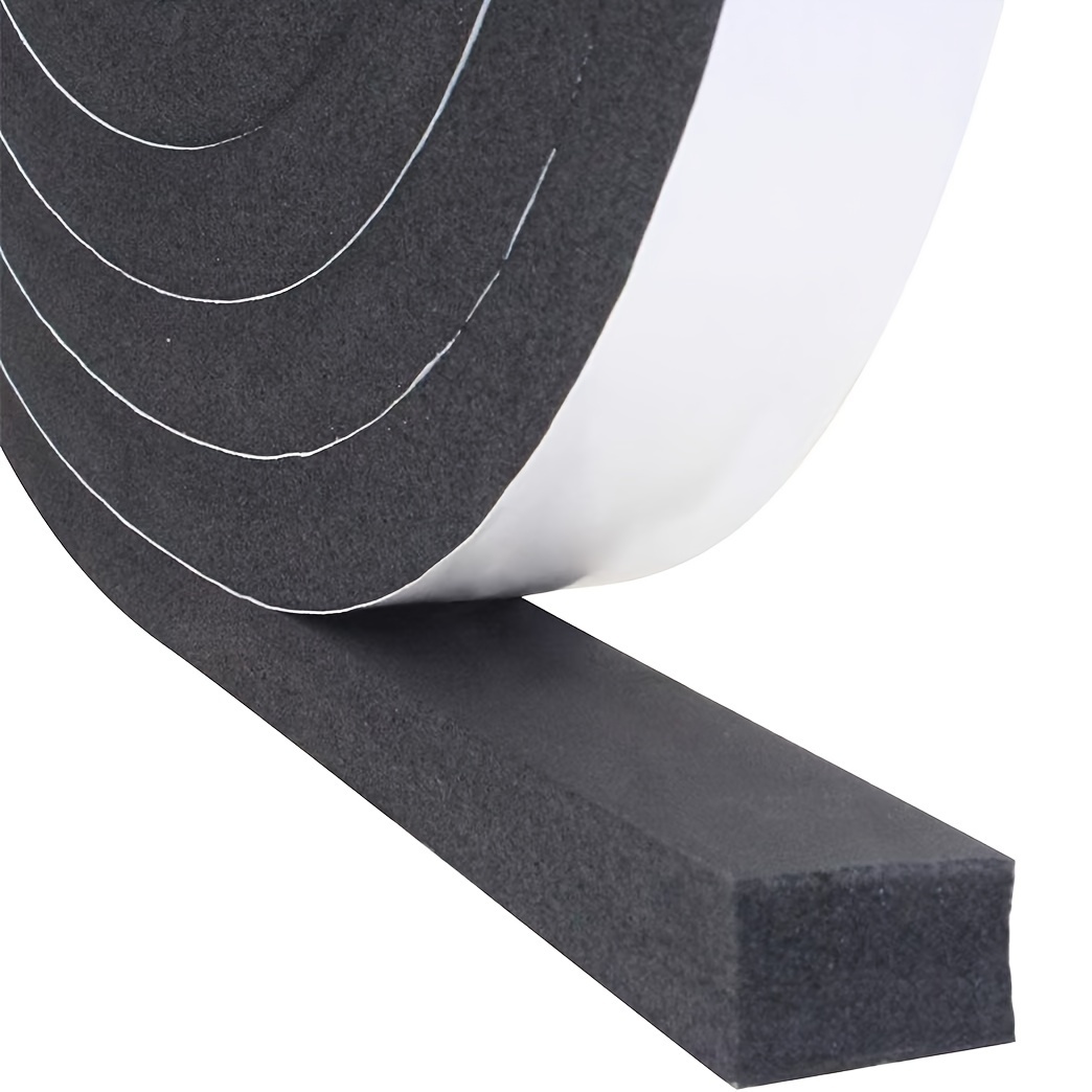 

High Density Foam Weather Stripping - Adhesive Rubber Seal Tape, Cell Foam Strip For Door Window Insulation, Neoprene Air Conditioning Seal, 0.99" Wide X 0.79" X 8.2 Feet Long (1 Roll)