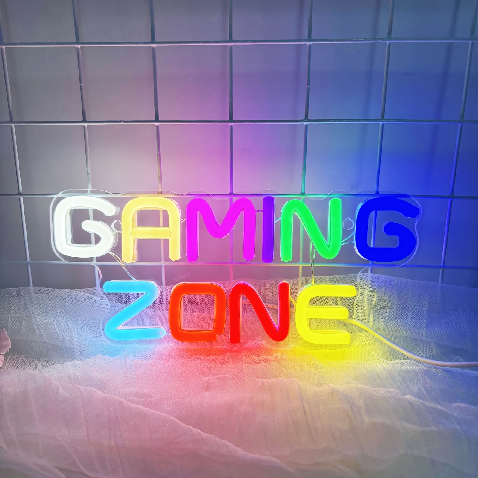 Neon Sign For Gamer Room Decor Dimmable Game Room Neon Sign Led Gaming Light Neon Sign For Gamer Bedroom Home Party Decorations Gifts For Gamer, Teens, Men,