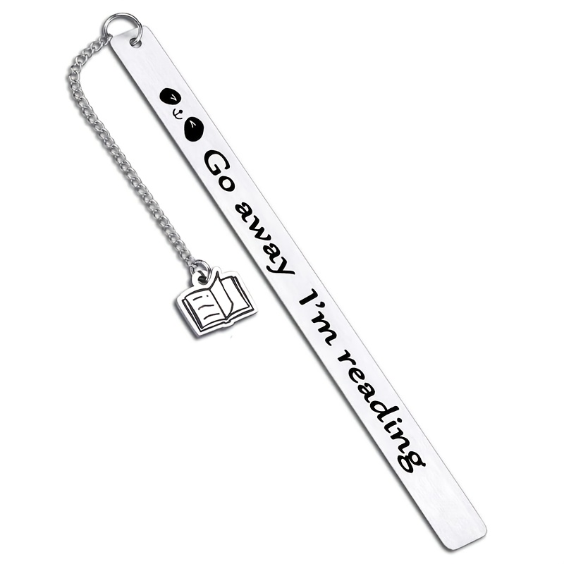 TEMU Divertente "Vattene, Sto Leggendo" - Regalo per dei Libri in Acciaio Inossidabile con Ciondolo a Forma di Libro , Idea per Donne, Insegnanti del
