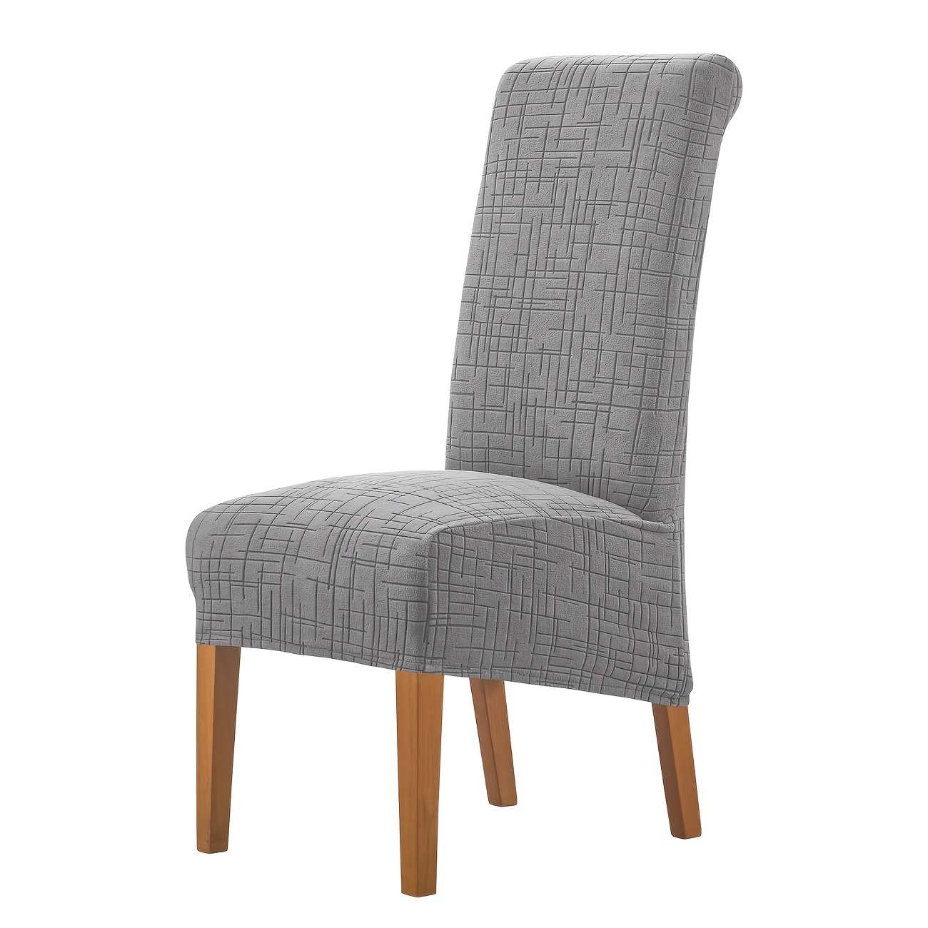 TEMU 1pc Stretch Jacquard Herringbone Pattern High-back Chair Cover, Large Reclining Chair Cover For Hotel, Home, And Restaurant Use