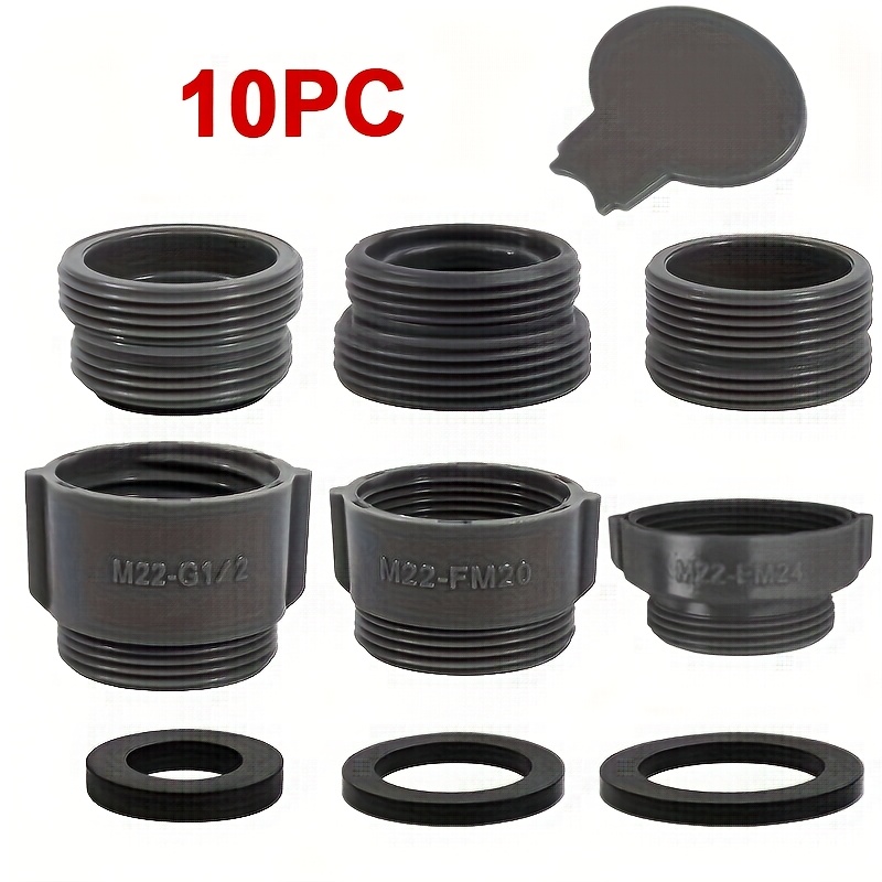 10pcs/set Faucet Adapter, Head Aerator Adapter Accessories, 22 To 24 Wire 20 Internal Wire Connector Converter Head