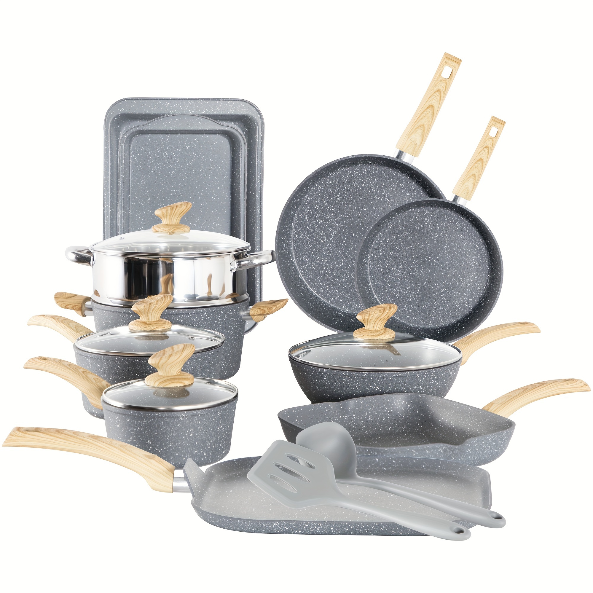 

Mix 17 Induction Cookware Set, And Pans Set, Nonstick Cooking Pans Set (-, )