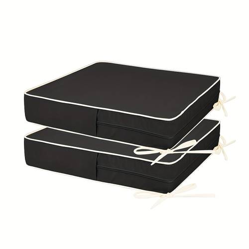 2pcs indoor outdoor outdoor square sofa chair cushion waterproof fabric comfortable lounge chair cushion suitable for terrace seat cushion