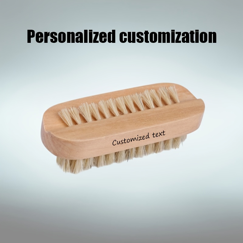 TEMU 3pcs Custom-made Exquisite Solid Wood Household Hand Washing Brush, Handle Is Smooth And Comfortable To Hold, Double-sided Made Of Superior