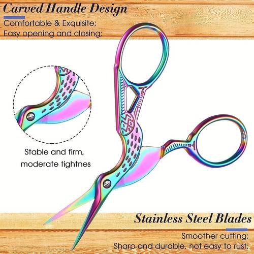 scissors colorful 1pc embroidery scissors stainless steel small craft scissors rainbow cross stitch sewing crochet scissors perfect tool for tailoring