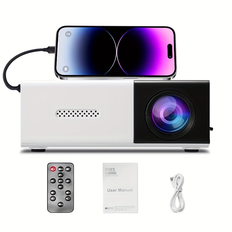 portable led mini projector with  , usb-powered compact movie projector, built-in speakers, compatible with smartphone, tablet, laptop, usb drive - home theater,  , gifts - orange & white  , mini portable projector, personal cinema, stylish accent, reliable performance, tech lovers,   compatible, highdefinition display, movie enthusiasts details 2