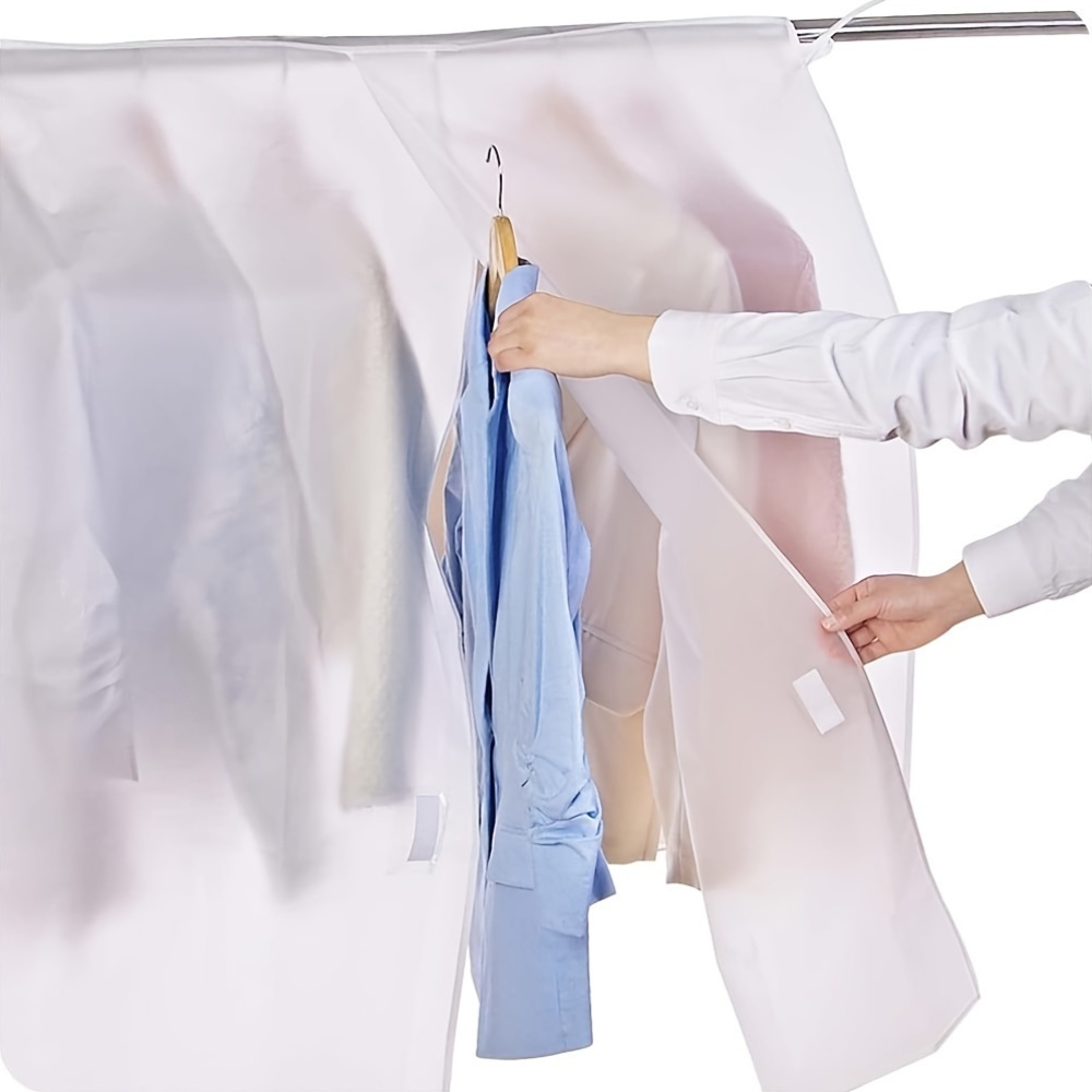One-piece Garment Cover With Flap, Breathable, Waterproof, Dustproof, In Multiple Sizes