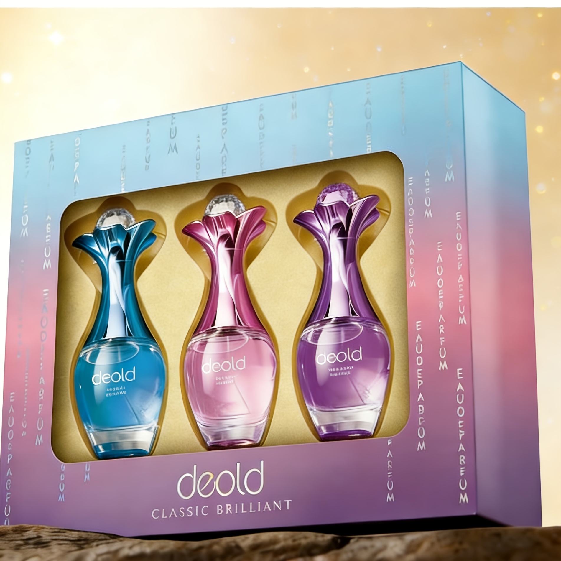 Image of 3-bottle Gift Set (3*) Women's Eau De Toilette And Fruity Fragrance Rose Strawberry + Cinnamon Amber Suitable For Daily , Dating, And A For Festivals