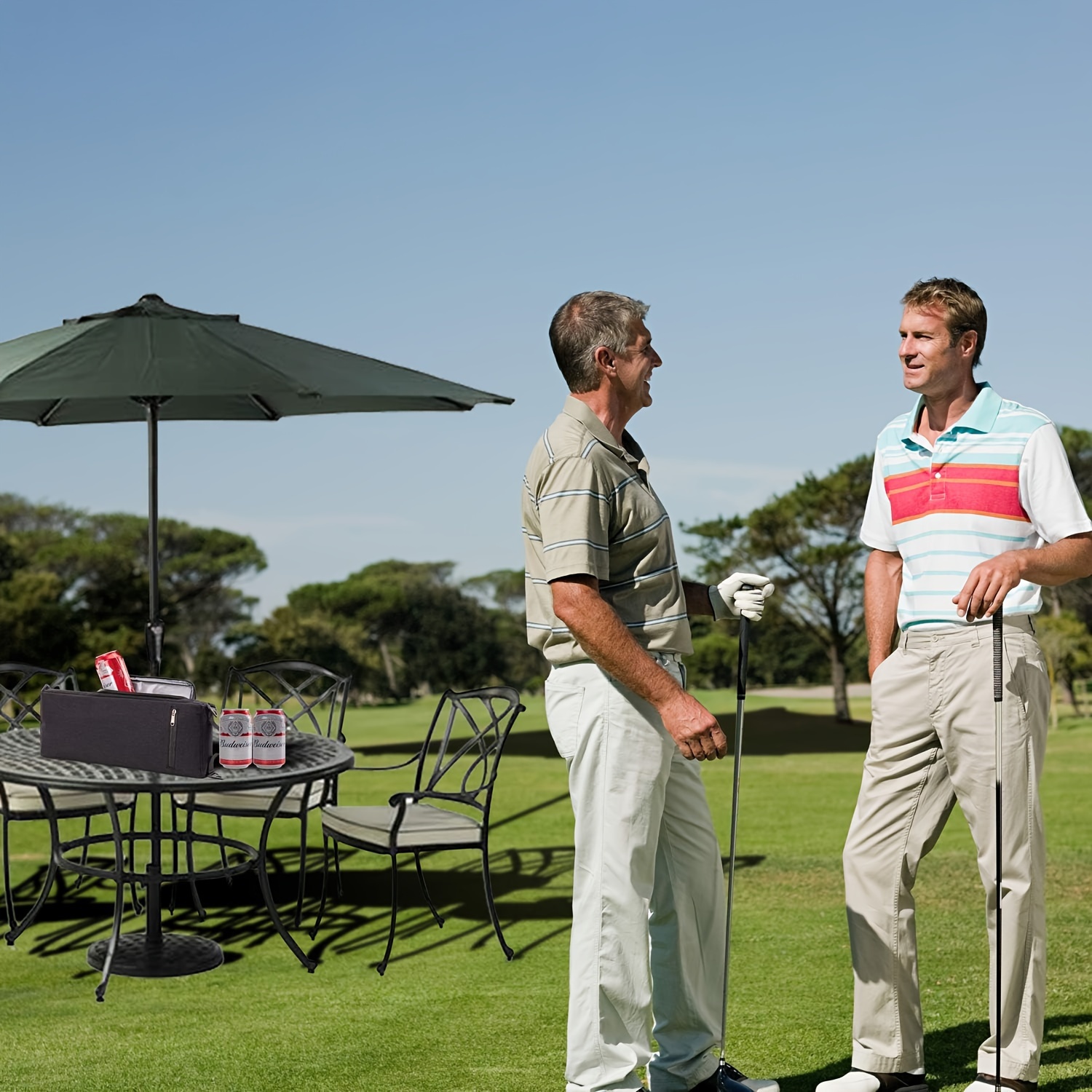 Premium Insulated Golf Cooler Bag - Keeps Drinks Cold for Hours, Durable Polyester, Secure Zipper Closure, Fits Cans & Wine, Ideal for Sports & Outdoor Activities