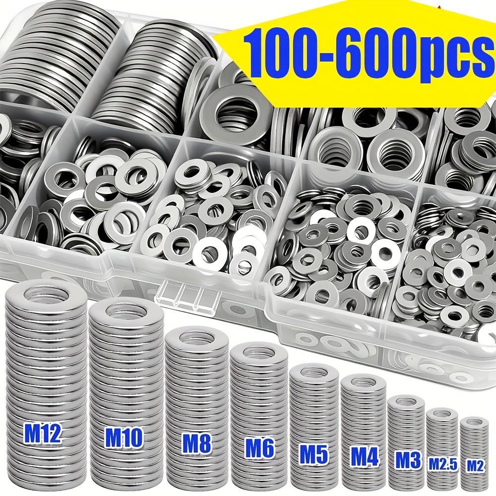 100 M3 Nylon Spacer Washers - 6mm OD, 1mm Thick - Plastic Hardware Kit For DIY Projects