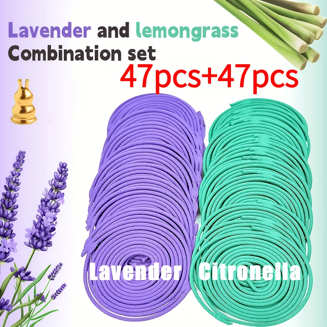 TEMU 100pcs Lavender & Incense Sticks Suitable For Home Meditation Yoga, Long-lasting Plant-based Coil Burners With Essential Oils, Calming Gifts For