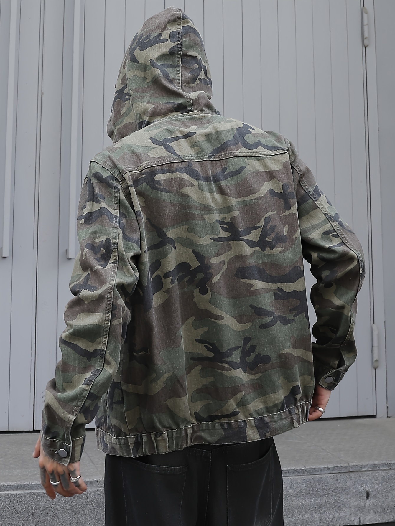Jaded London Marshal Camo Jacket Denim Jacket Faded Camo Jacket