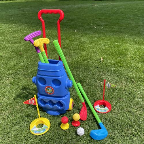 3 golf set plastic golf year plastic golf set golf cart with telescopic rod indoor outdoor golf toy gift christmas present