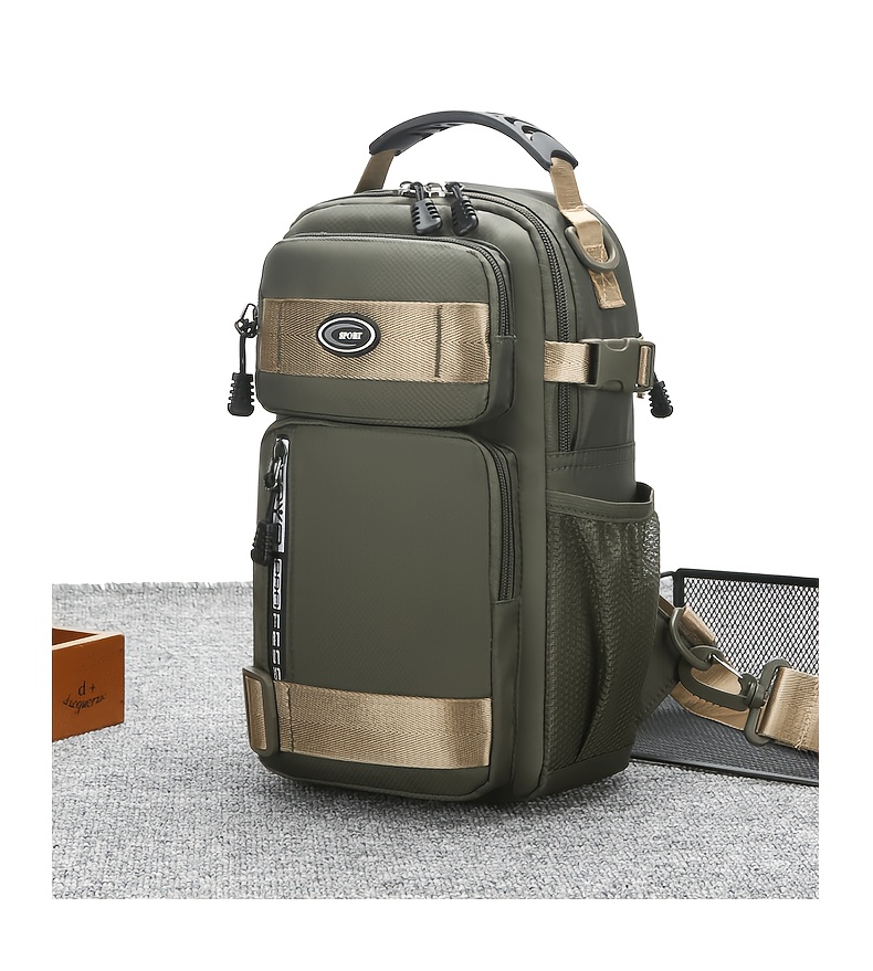 Wasserdichte Sling-brusttasche Mit Fächern Für Herren_voghion.com