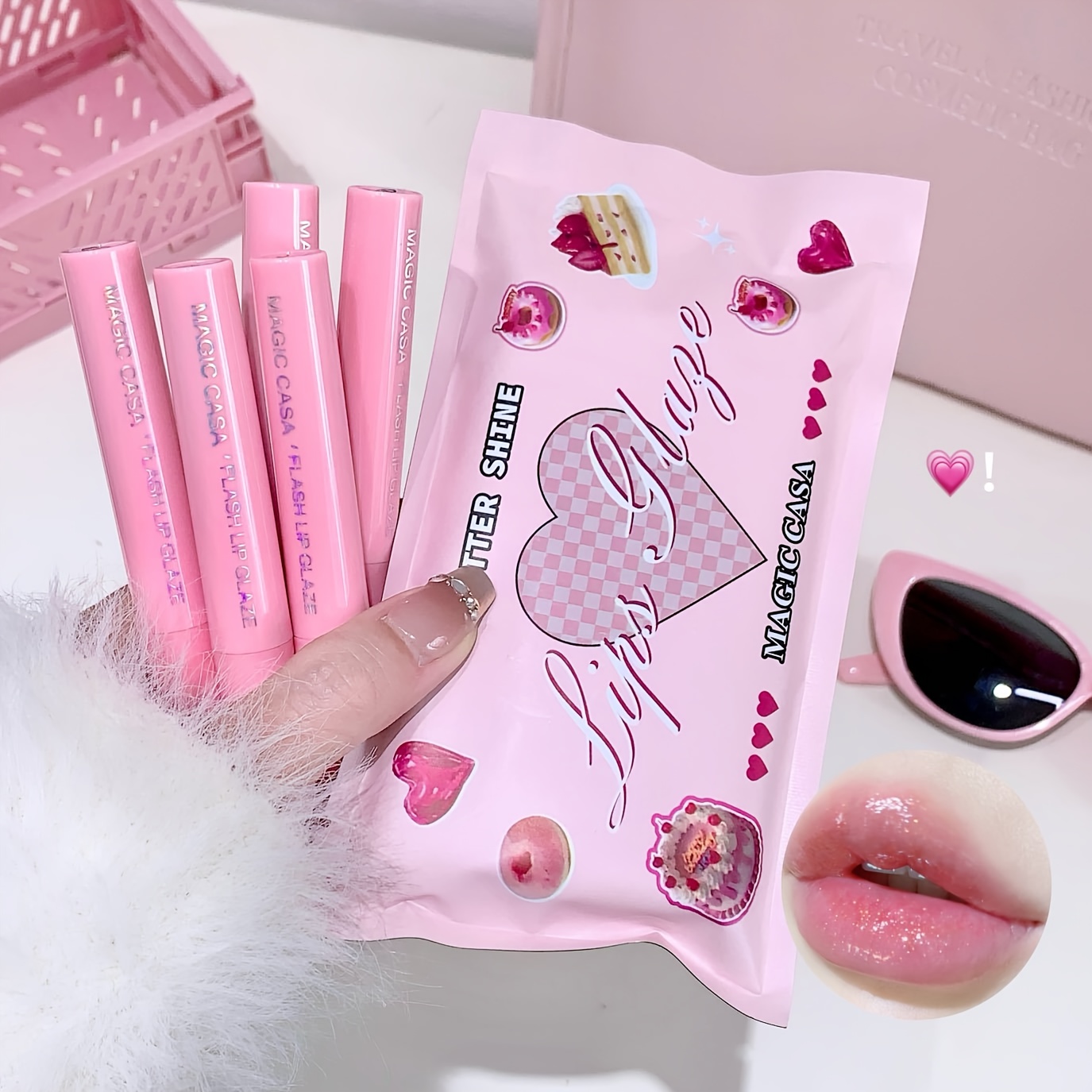 5 pack matt läppglans / 5 pack daggig läppglans / 5 pack fin - Temu Sweden