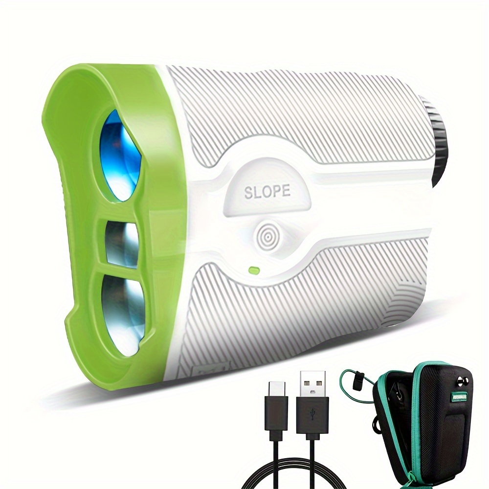 REVASRI White Golf Rangefinder Featuring a Rubber Exterior, Slope Switch, Slope Compensation, Flag Lock, And Vibration Alert, Designed for Outdoor Golfing And Equipped with Magnets