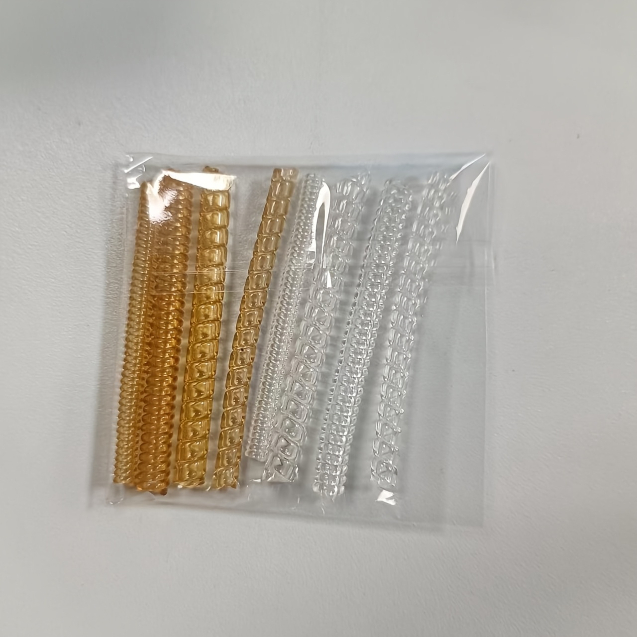 A Set Of 8 Silicone Ring Sizers—4 Sizes, Golden And Clear Colors, Invisible Spiral Elastic Adjusters, No Power Required, Portable Ring , Suitable For Loose Rings