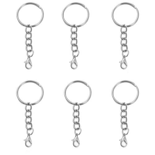 105pcs key rings key ring accessories key rings with chains and lobster clasps bulk materials for diy crafts keychains bag charms and pendant making