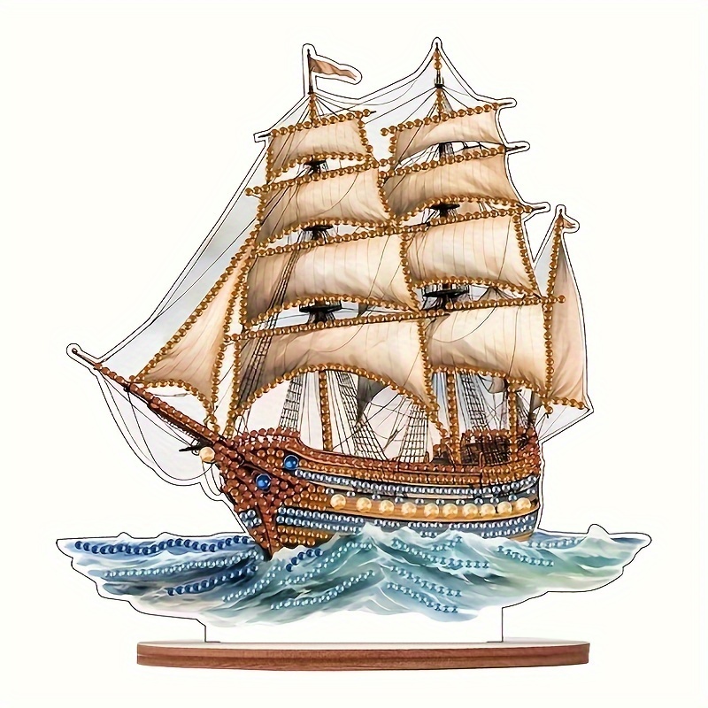 

Sailboat Diamond Art Painting Acrylic Desktop Ornament, Home Decoration, Ideal Gift, Diy Handicraft, Diamond Art Painting Artwork