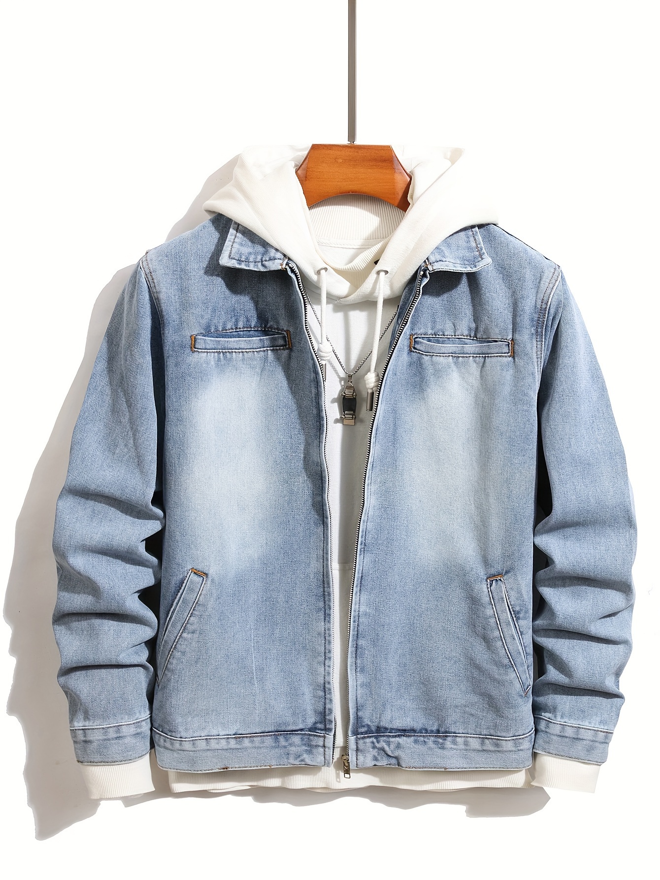 mens lightweight denim jacket colorful tie dye print Temu Pakistan