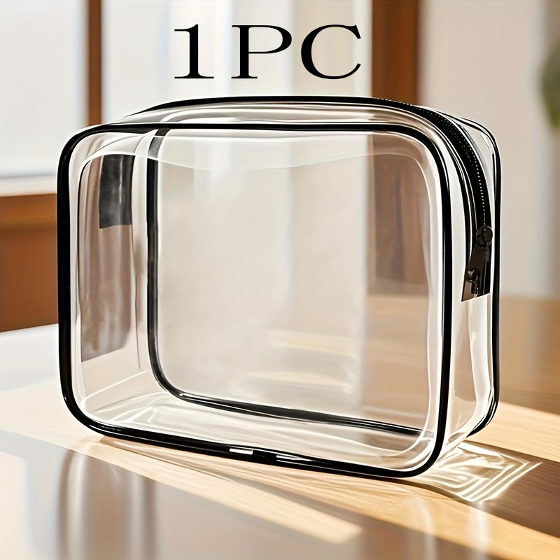 TEMU Bolso de casual transparente para , se puede usar como neceser de maquillaje/bolsa de /bolsa de almacenamiento, etc. - un bolso pequeño