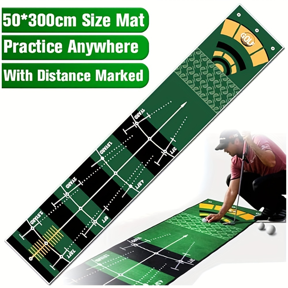 

Golf Putting Mat Training Aids - Universal Polyester Practice Pad With Non-slip Rubber Base, -up, Precision Markings For Indoor Outdoor Use