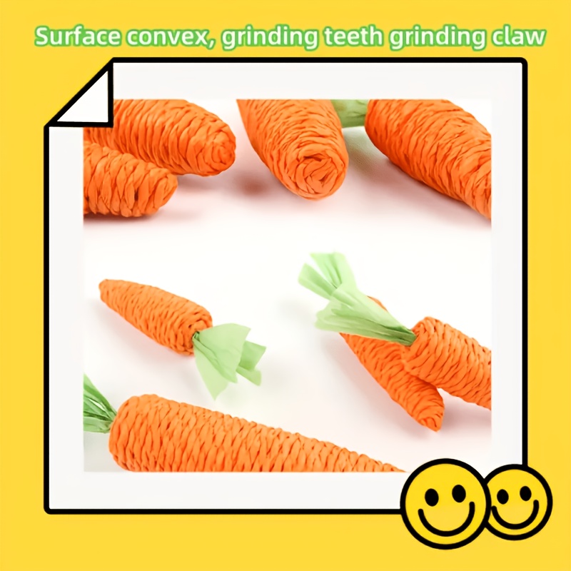 2pcs carrot cat chew toys suitable for all breeds kittens sisal fiber paper rope with chewable teething claw sharpening scratch resistant kitten safe suitable for indoor use   play for tabby   rewarding toys Product details 2