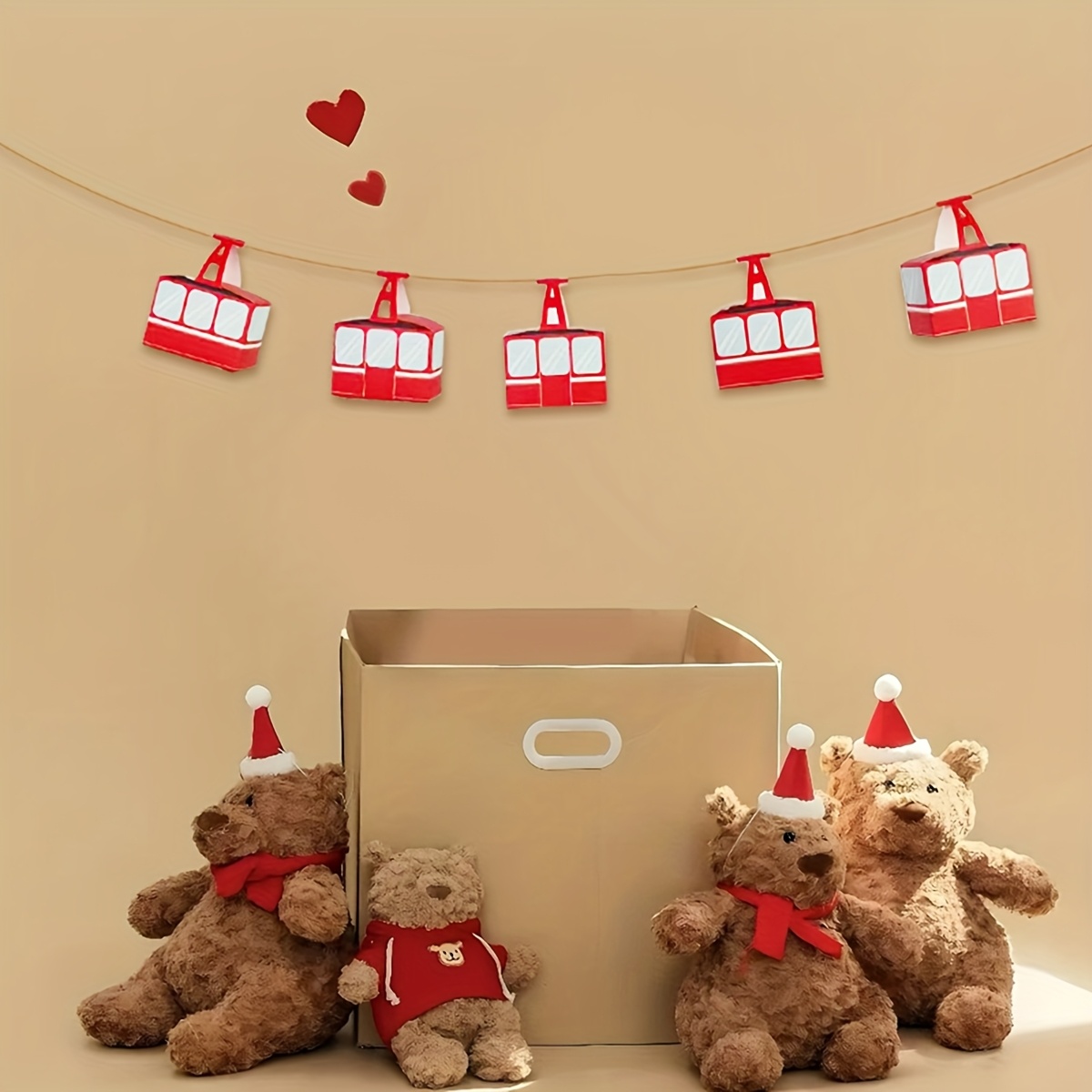 Image of Red Cartoon Banners For Parties, Decorations To Create Atmosphere, Versatile Banners Suitable For Events