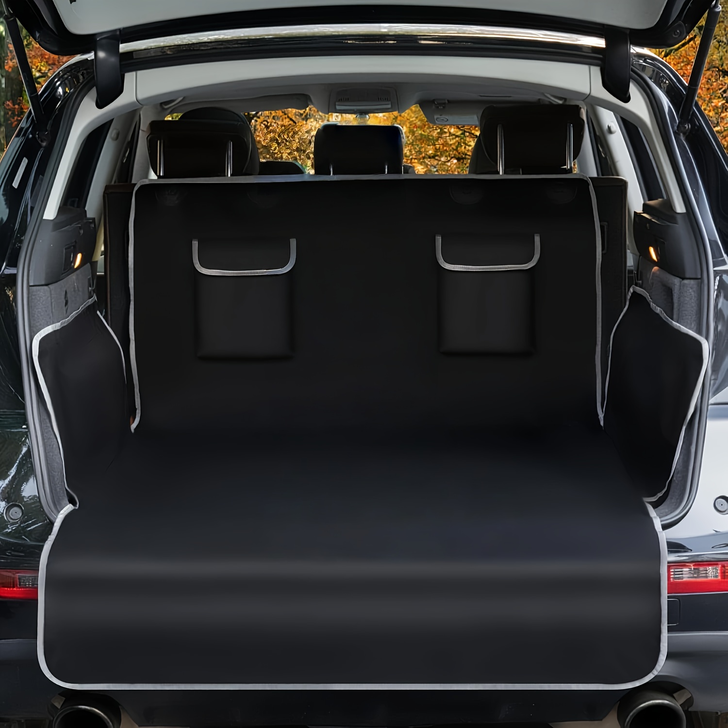 TEMU 600d Heavy-duty Car Trunk Protector Mat - Anti-scratch, Tear-resistant, Washable Liner For Large Dogs In Vehicle Rear | Suv Interior Protection