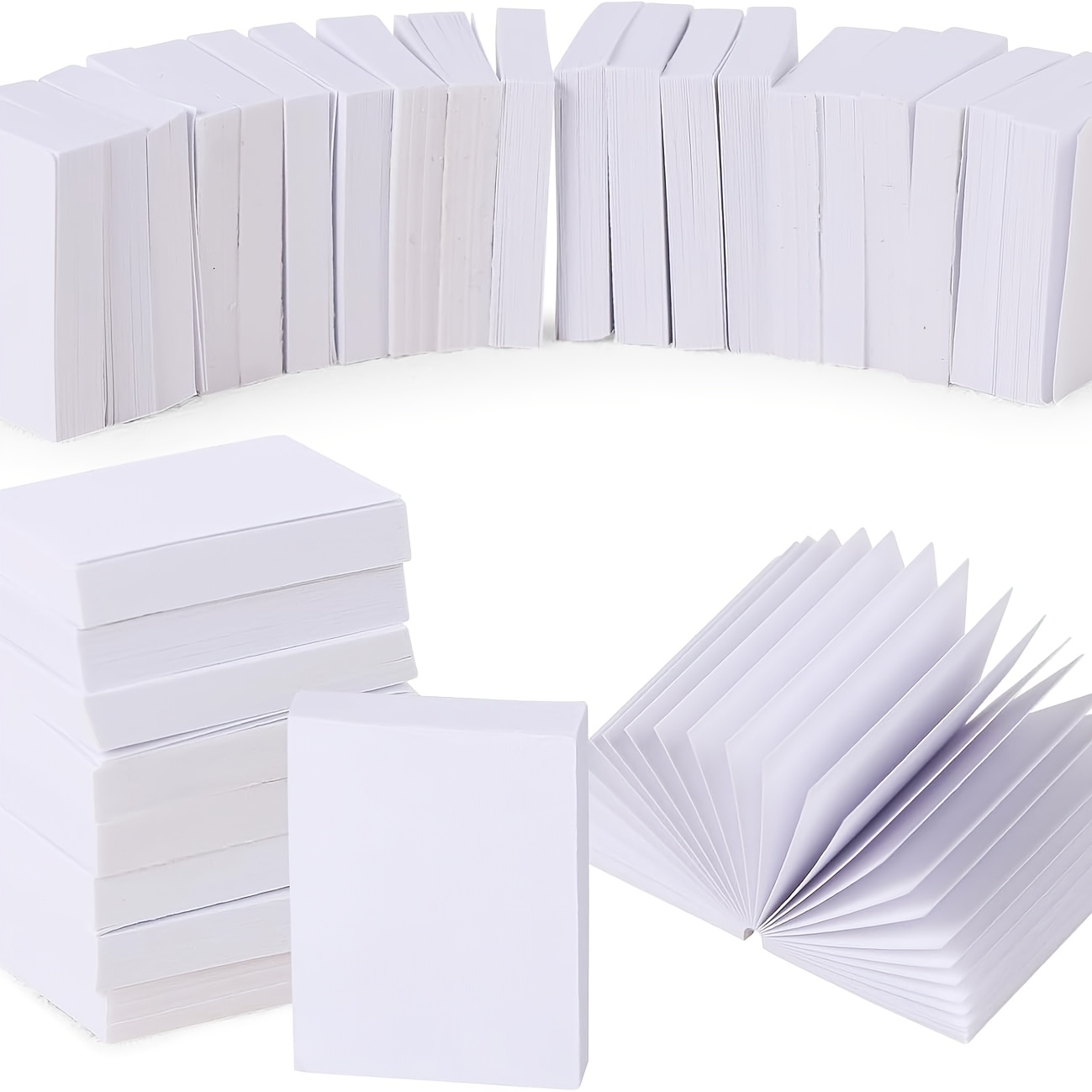 E-shop Weißes Papier Micro Mini Buch Modell Set - 50 Miniatur Bibliothek Erweiterungen für Kleine Bau und Dekoration