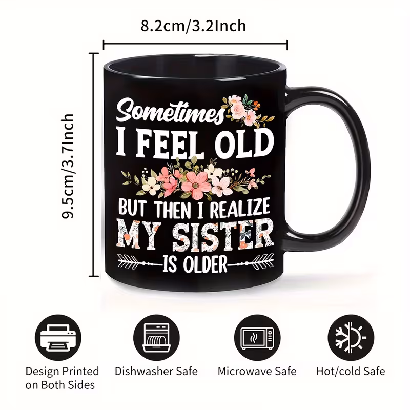 11oz ceramic coffee mug funny i feel old but i design humorous for microwave dishwasher safe hot or cold drinks ideal for birthdays holidays hot cold beverage floral accent mug glossy mug coffee cup 2